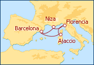 Ver el itinerario del Crucero C�rcega, Toscana y Occitania