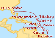 Ver el itinerario del Crucero De Barbados a Estados Unidos III
