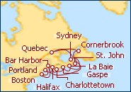 Ver el itinerario del Crucero Boston, Canada