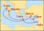 Ver el itinerario del Crucero Mediterr�neo y Tierra Santa