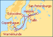 Ver el itinerario del Crucero Capitales Balticas