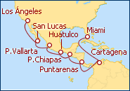Ver el itinerario del Crucero Canal de Panama 
