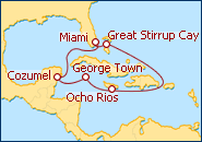 Ver el itinerario del Crucero Miami y Caribe Occidental 