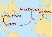 Ver el itinerario del Crucero Transatlantico  