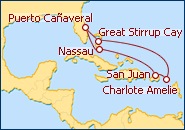 Ver el itinerario del Crucero Orlando y Caribe Oriental 