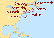 Ver el itinerario del Crucero Canad� y Nueva Inglaterra  