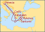 Ver el itinerario del Crucero Islas Griegas