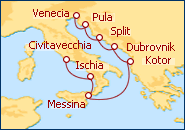 Ver el itinerario del Crucero Italia