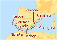 Ver el itinerario del Crucero Primavera Iberica