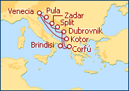 Ver el itinerario del Crucero Gemas del Adri�tico y Venecia