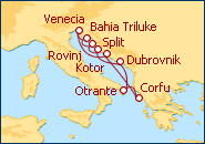 Ver el itinerario del Crucero Gemas del Adri�tico y Venecia I