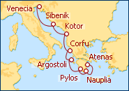 Ver el itinerario del Crucero Costa D�lmata e Islas Griegas