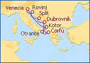 Ver el itinerario del Crucero Gemas del Adri�tico y Venecia