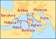 Ver el itinerario del Crucero Mediterraneo I