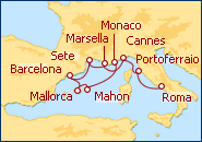 Ver el itinerario del Crucero Mediter�neo