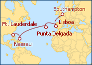 Ver el itinerario del Crucero De Inglaterra a Florida
