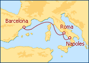 Ver el itinerario del Crucero Mini Crucero Mediterraneo