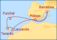 Itinerario Canarias desde Barcelona 
