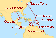 Ver el itinerario del Crucero Aventura Caribe�a 