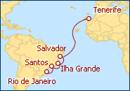 Ver el itinerario del Crucero Brasil, Espa�a