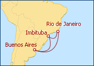 Ver el itinerario del Crucero Argentina, Uruguay, Brasil 2013