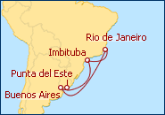 Ver el itinerario del Crucero Alegr�a brasile�a