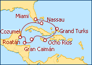 Ver el itinerario del Crucero Caribe M�gico II