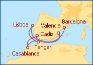 Ver el itinerario del Crucero M�s all� de las columnas de H�rcules