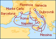 Ver el itinerario del Crucero Mediterr�neo y Venecia