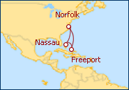 Ver el itinerario del Crucero Norfolk, Virgina  