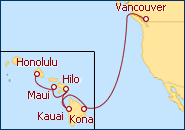 Ver el itinerario del Crucero Hawai