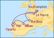 Ver el itinerario del Crucero Ruta de Vinos