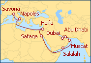 Ver el itinerario del Crucero Gran crucero hacia Dubai