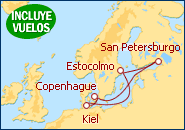 Ver el itinerario del Crucero Alemania, Suecia, Rusia, Dinamarca