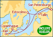 Ver el itinerario del Crucero Dinamarca, Alemania, Suecia, Estonia, Rusia