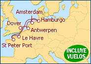 Ver el itinerario del Crucero Alemania, Reino Unido, Francia, Belgica y Holanda