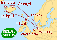 Ver el itinerario del Crucero Alemania, Francia, Islandia, Holanda