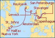 Ver el itinerario del Crucero Pasaje Baltico y Vikingo