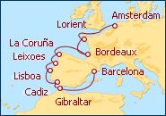 Ver el itinerario del Crucero Exploracion a la Peninsula Iberica