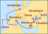 Ver el itinerario del Crucero Francia, Espa�a y Turquia
