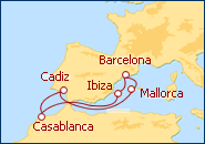 Ver el itinerario del Crucero Espa�a