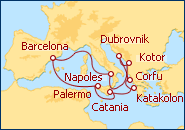 Ver el itinerario del Crucero Italia, Grecia y Croacia