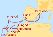 Ver el itinerario del Crucero Islas Canarias