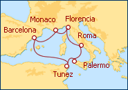 Ver el itinerario del Crucero Italia al Completo