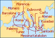 Ver el itinerario del Crucero Imperio Mediterraneo III