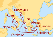Ver el itinerario del Crucero Imperio Romano I