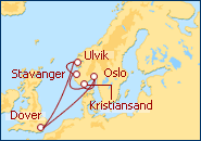 Ver el itinerario del Crucero Fiordos Noruegos