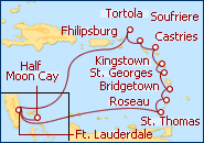 Ver el itinerario del Crucero Caribe