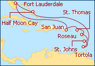 Ver el itinerario del Crucero Caribe