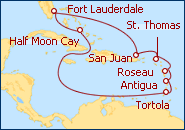 Ver el itinerario del Crucero Caribe Oriental 2013